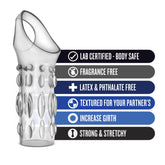 Performance Studded Penis Sleeve Ring - Clear
